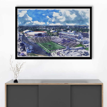 Bill Snyder Family Football Stadium, Kansas State Painting Stadium, Sport Gift Art, Framed Art Print Wall Decor