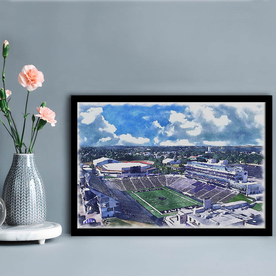 Bill Snyder Family Football Stadium, Kansas State Painting Stadium, Sport Gift Art, Framed Art Print Wall Decor