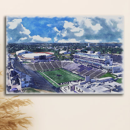 Bill Snyder Family Football Stadium, Kansas State Painting Stadium, Sport Art, Gifts for him, Canvas Print Wall Art