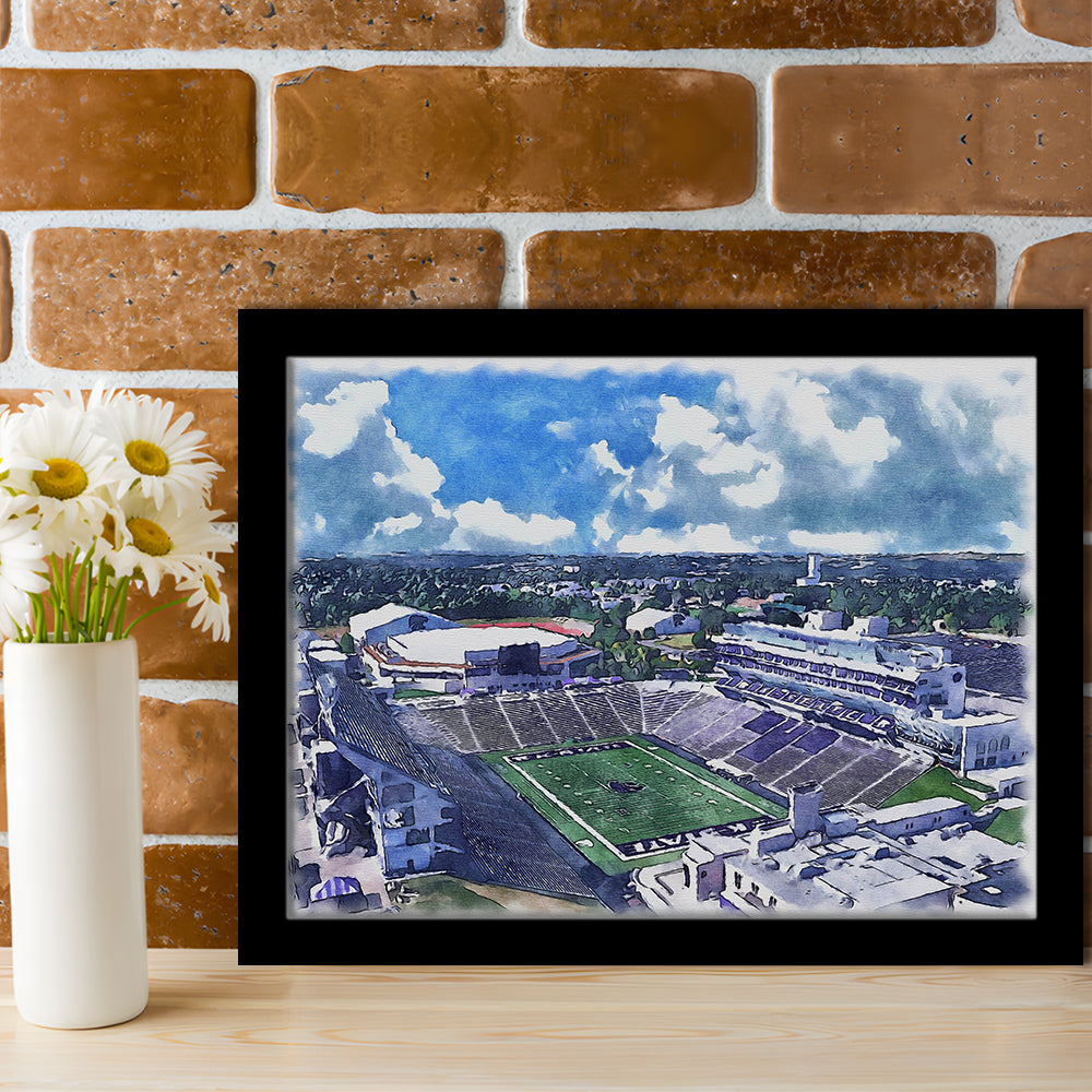 Bill Snyder Family Football Stadium, Kansas State Painting Stadium, Sport Gift Art, Framed Art Print Wall Decor