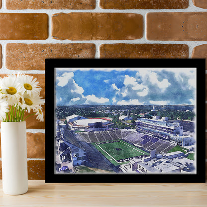 Bill Snyder Family Football Stadium, Kansas State Painting Stadium, Sport Gift Art, Framed Art Print Wall Decor