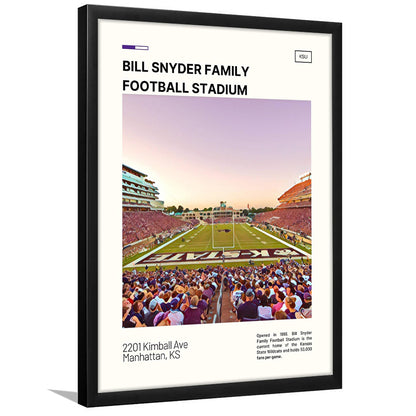 Bill Snyder Family Stadium Print, Kansas Wildcats Stadium Art, Gifts for him, Sport Art, Framed Art Print Wall Decor