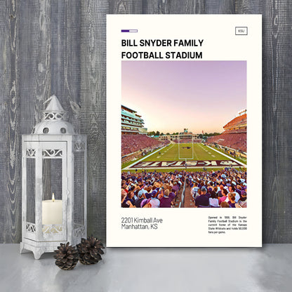 Bill Snyder Family Football Stadium Print, Kansas State Stadium Canvas Art, Fan Gifts, Sport Art, Canvas Print Wall Art