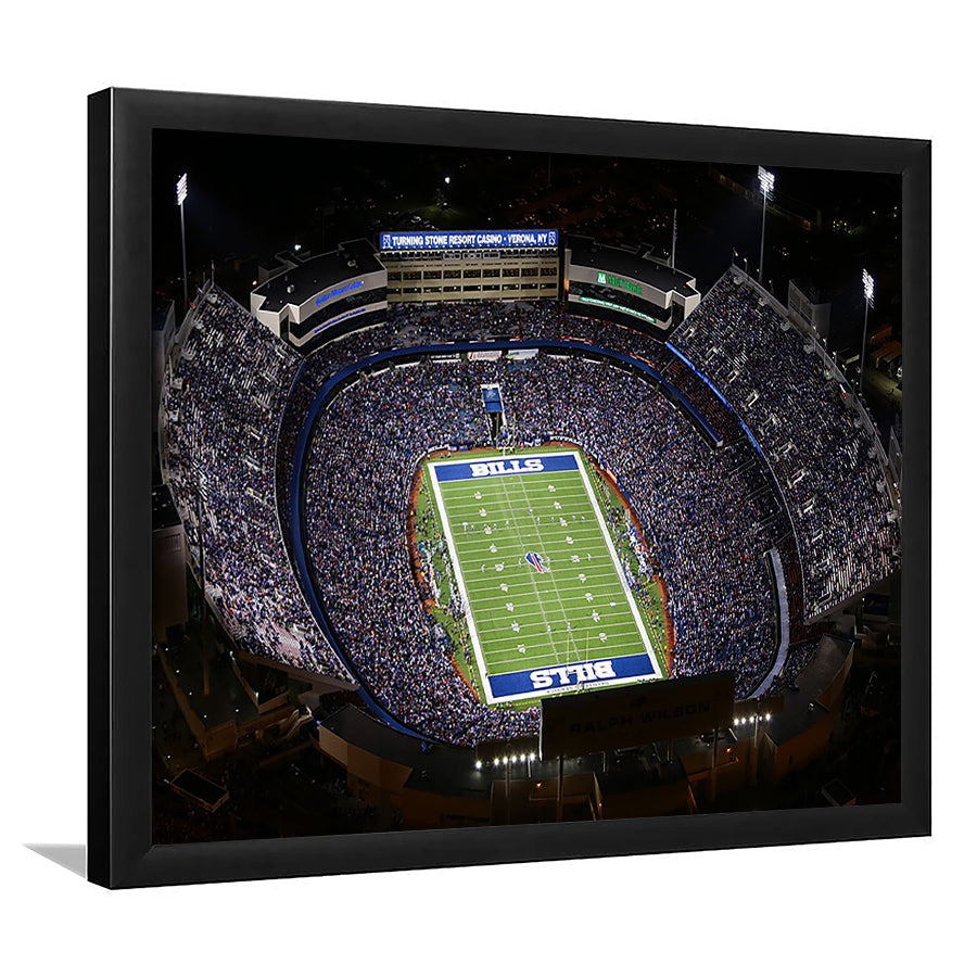 Bills Stadium Aerial View, Stadium Canvas, Sport Art, Gift for him, Framed Art Print Wall Decor, Picture Framed