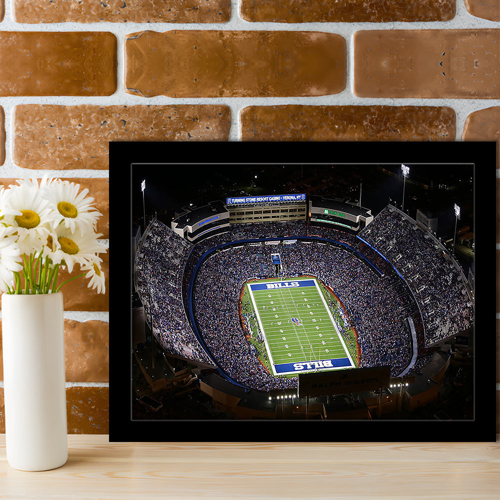 Bills Stadium Aerial View, Stadium Canvas, Sport Art, Gift for him, Framed Art Print Wall Decor, Picture Framed