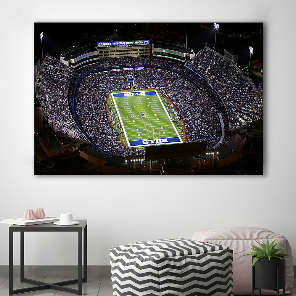 Bills Stadium Aerial View, Stadium Canvas, Sport Art, Gift for him, Man Cave Decor, Art Print, Canvas Print Wall Art