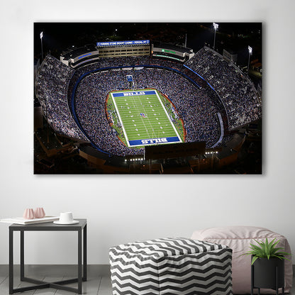 Bills Stadium Aerial View, Stadium Canvas, Sport Art, Gift for him, Man Cave Decor, Art Print, Canvas Print Wall Art