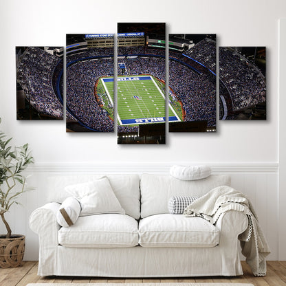 Bills Stadium Aerial View, Stadium Canvas, Sport Art, Gift for him, 5 Panel, Large Canvas, Canvas Print Wall Art