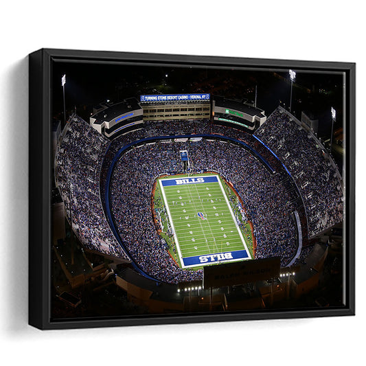 Bills Stadium Aerial View, Stadium Canvas, Sport Art, Framed Canvas Print Wall Art, Floating Frame