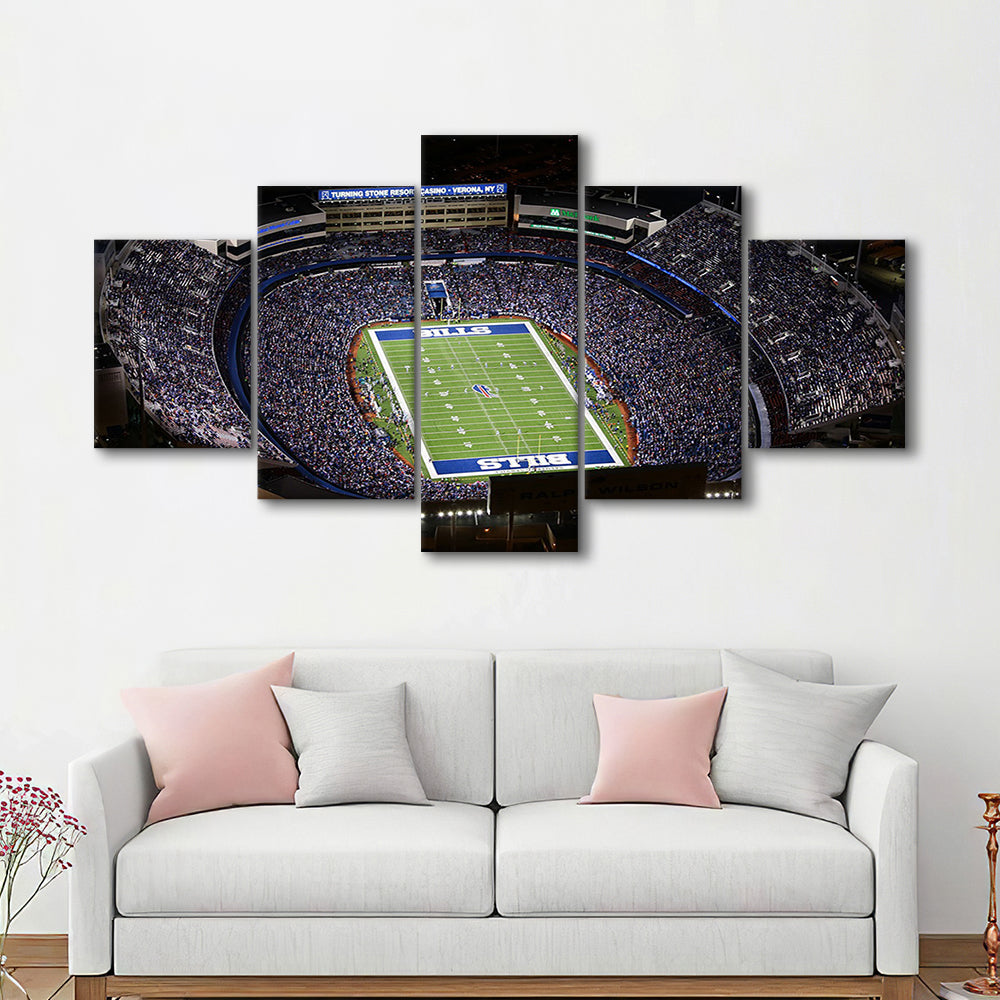 Bills Stadium Aerial View, Stadium Canvas, Sport Art, Gift for him, 5 Panel, Large Canvas, Canvas Print Wall Art