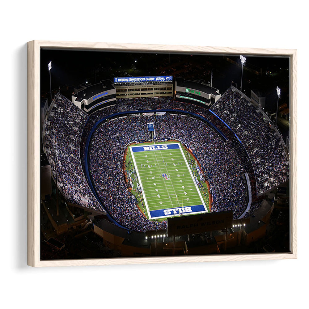 Bills Stadium Aerial View, Stadium Canvas, Sport Art, Framed Canvas Print Wall Art, Floating Frame