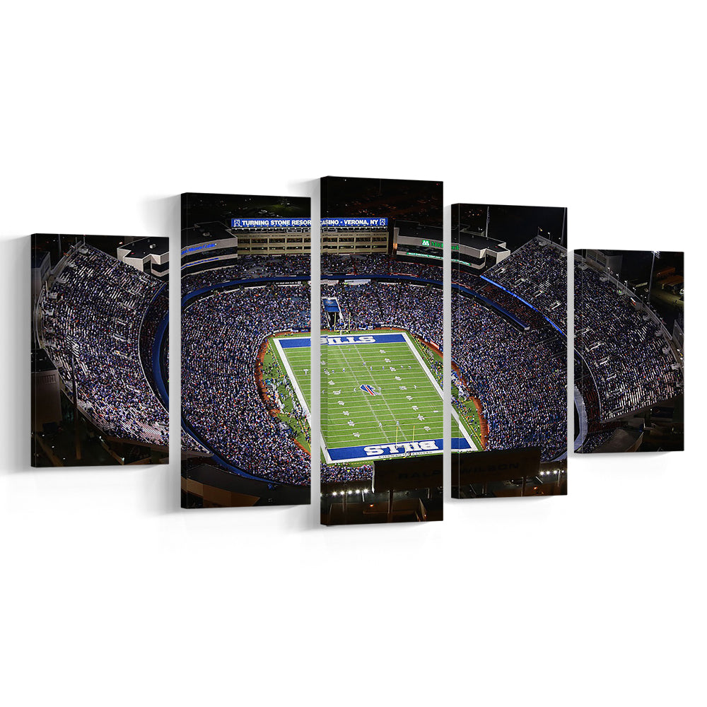 Bills Stadium Aerial View, Stadium Canvas, Sport Art, Gift for him, 5 Panel, Large Canvas, Canvas Print Wall Art