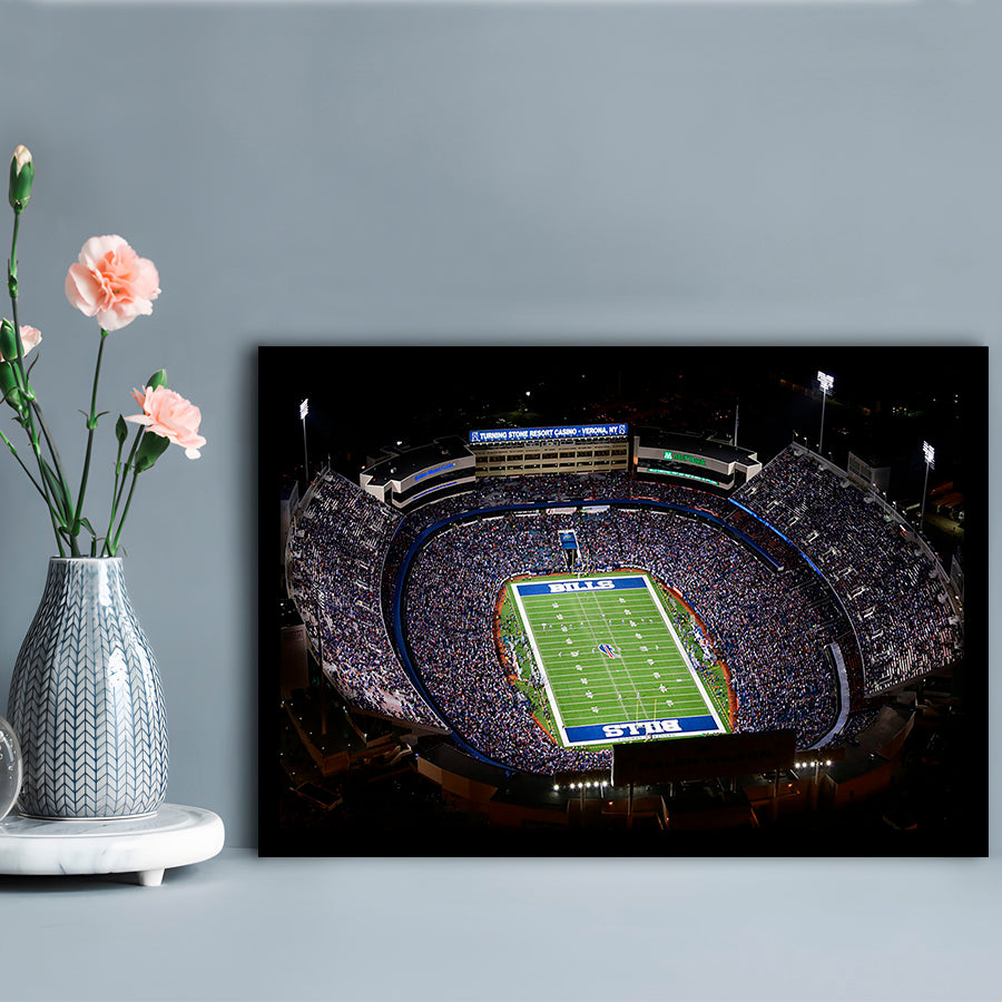 Bills Stadium Aerial View, Stadium Canvas, Sport Art, Gift for him, Framed Art Print Wall Decor, Picture Framed