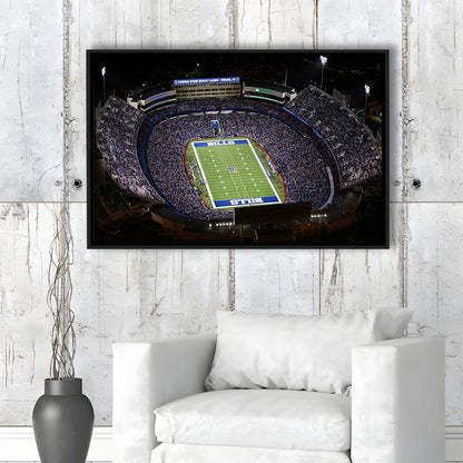 Bills Stadium Aerial View, Stadium Canvas, Sport Art, Framed Canvas Print Wall Art, Floating Frame