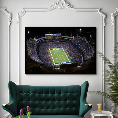 Bills Stadium Aerial View, Stadium Canvas, Sport Art, Gift for him, Framed Art Print Wall Decor, Picture Framed