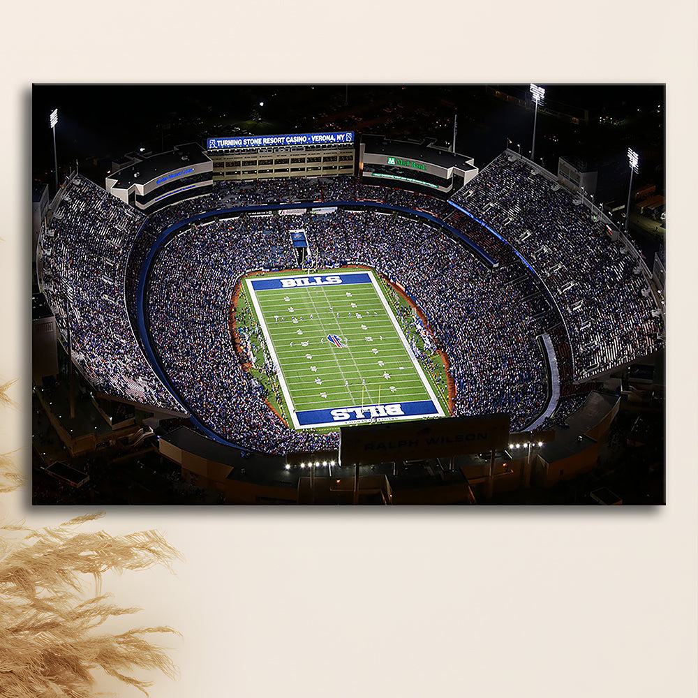 Bills Stadium Aerial View, Stadium Canvas, Sport Art, Gift for him, Man Cave Decor, Art Print, Canvas Print Wall Art