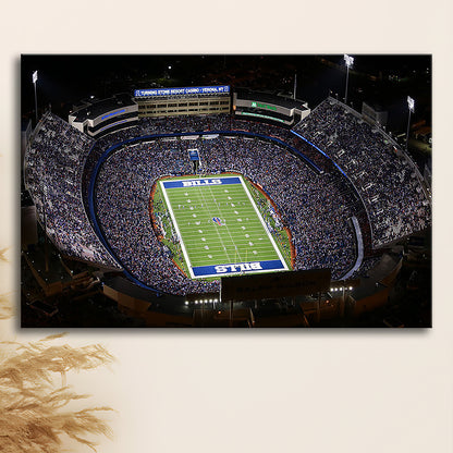 Bills Stadium Aerial View, Stadium Canvas, Sport Art, Gift for him, Man Cave Decor, Art Print, Canvas Print Wall Art