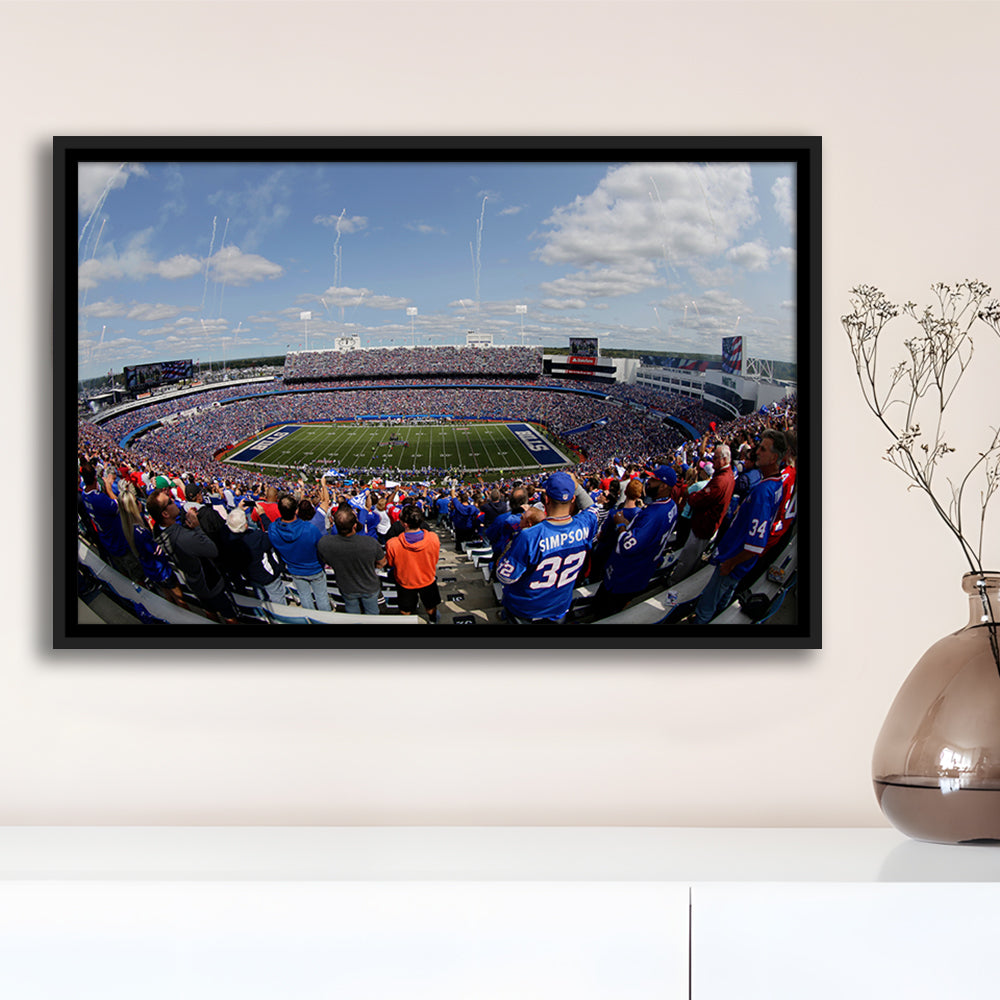 Bills Stadium, Stadium Canvas, Sport Art, Fan Gifts, Framed Canvas Print Wall Art, Floating Frame