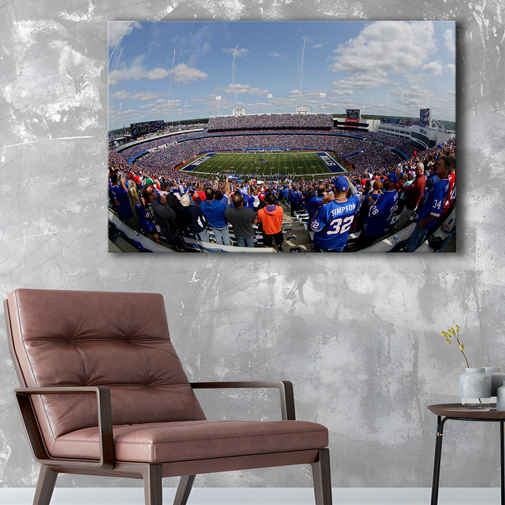 Bills Stadium, Stadium Canvas, Sport Art, Fan Gifts, Man Cave Decor, Art Print, Canvas Print Wall Art