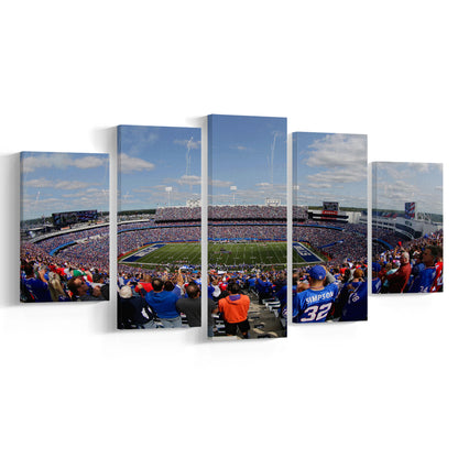 Bills Stadium, Stadium Canvas, Sport Art, Fan Gifts, 5 Panel, Large Canvas, Canvas Print Wall Art