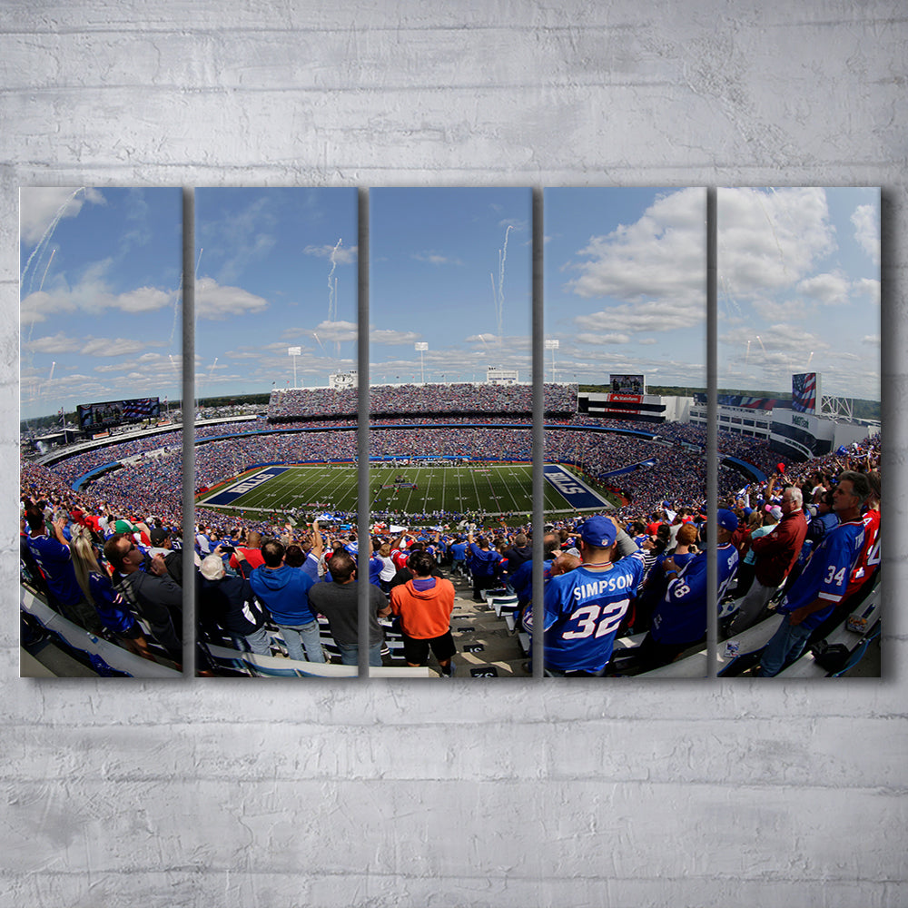 Bills Stadium, Stadium Canvas, Sport Art, Fan Gifts, 5 Panel B, Extra Large Canvas, Canvas Print Wall Art