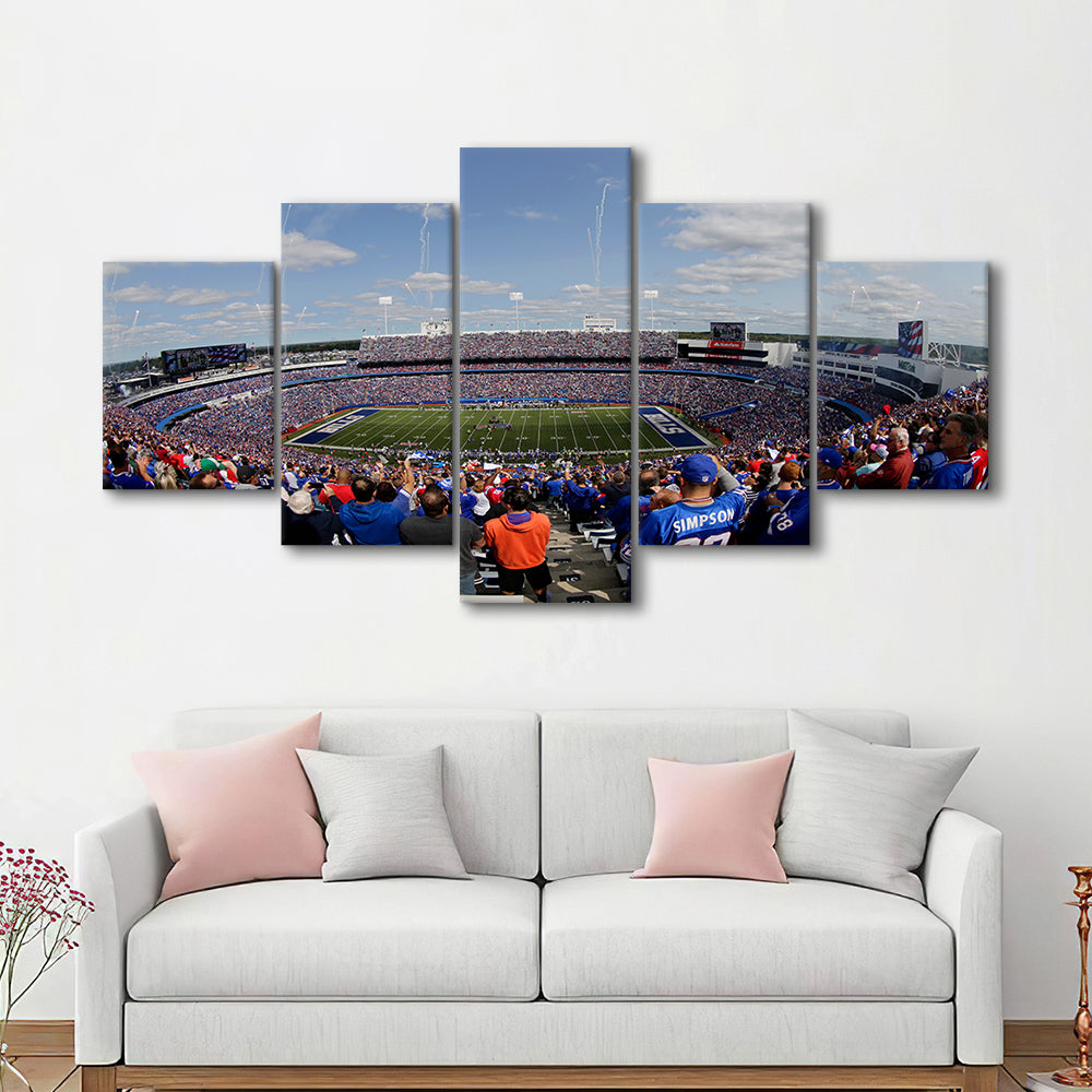 Bills Stadium, Stadium Canvas, Sport Art, Fan Gifts, 5 Panel, Large Canvas, Canvas Print Wall Art