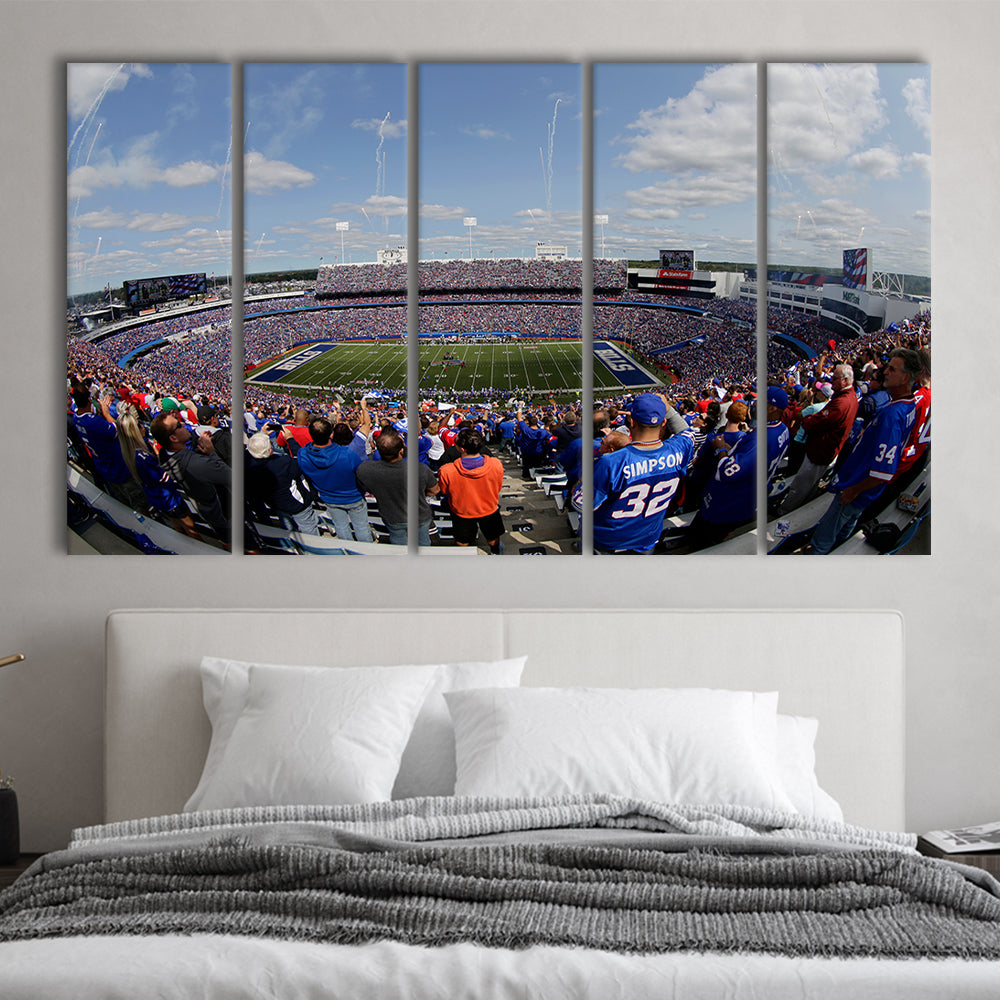 Bills Stadium, Stadium Canvas, Sport Art, Fan Gifts, 5 Panel B, Extra Large Canvas, Canvas Print Wall Art