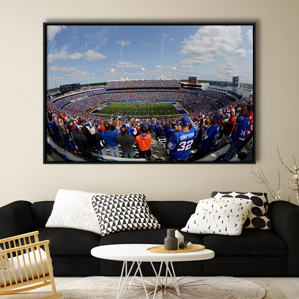 Bills Stadium, Stadium Canvas, Sport Art, Fan Gifts, Framed Canvas Print Wall Art, Floating Frame