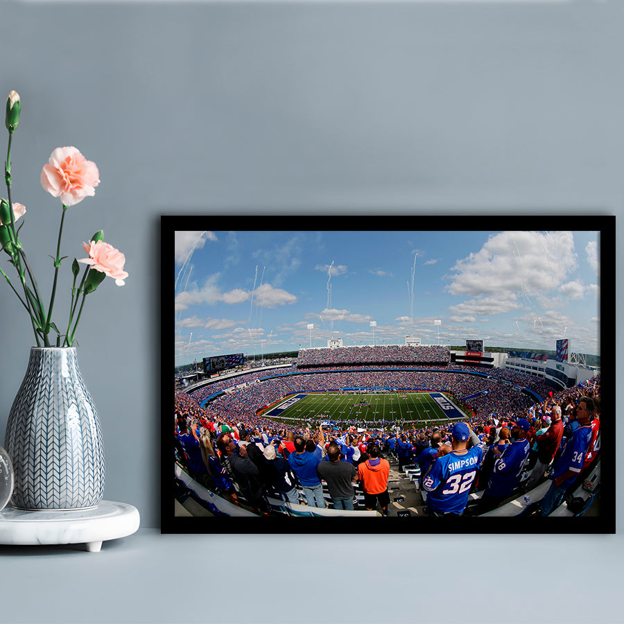 Bills Stadium, Stadium Canvas, Sport Art, Fan Gifts, Framed Art Print Wall Decor, Picture Framed