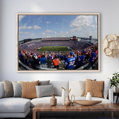 Bills Stadium, Stadium Canvas, Sport Art, Fan Gifts, Framed Canvas Print Wall Art, Floating Frame