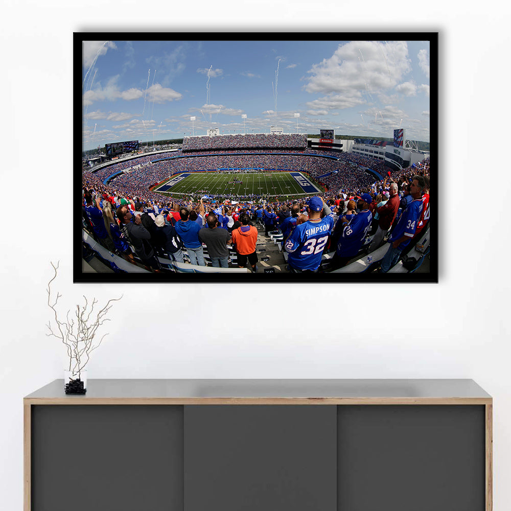 Bills Stadium, Stadium Canvas, Sport Art, Fan Gifts, Framed Art Print Wall Decor, Picture Framed