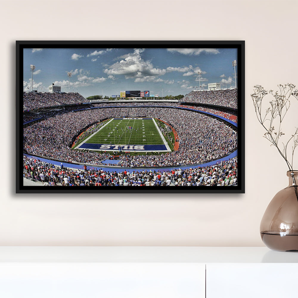Bills Stadium, Stadium Canvas, Sport Art, Framed Canvas Print Wall Art, Floating Frame