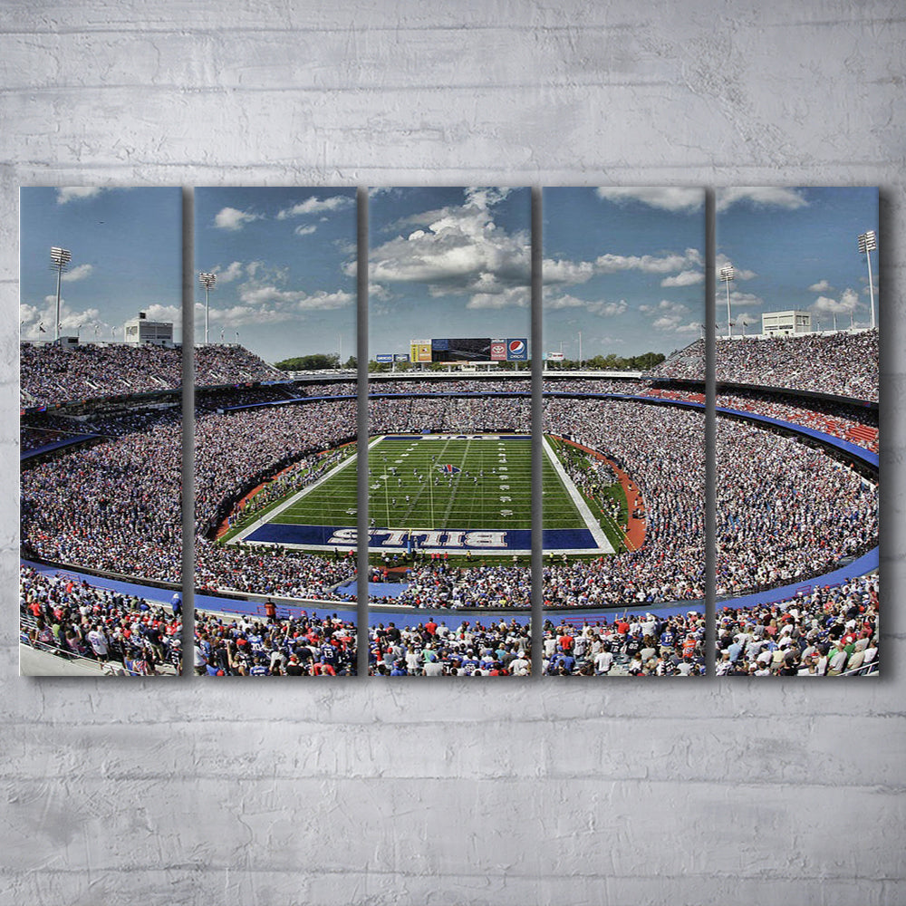 Bills Stadium, Stadium Canvas, Sport Art, 5 Panel B, Extra Large Canvas, Canvas Print Wall Art