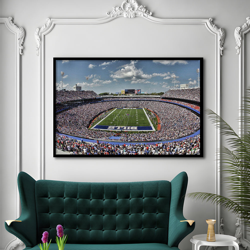 Bills Stadium, Stadium Canvas, Sport Art, Gift for him, Framed Art Print Wall Decor, Picture Framed