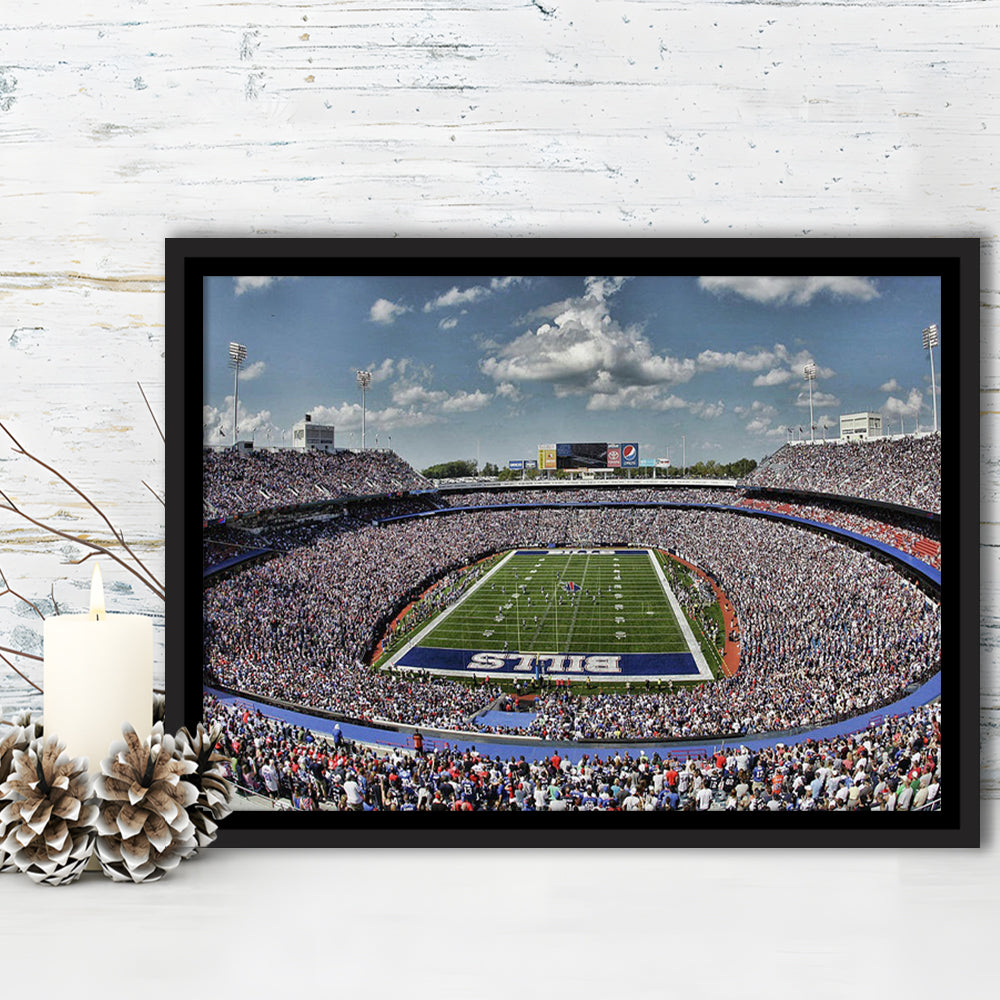 Bills Stadium, Stadium Canvas, Sport Art, Framed Canvas Print Wall Art, Floating Frame