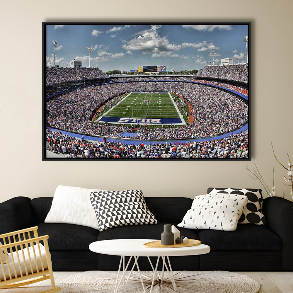 Bills Stadium, Stadium Canvas, Sport Art, Framed Canvas Print Wall Art, Floating Frame