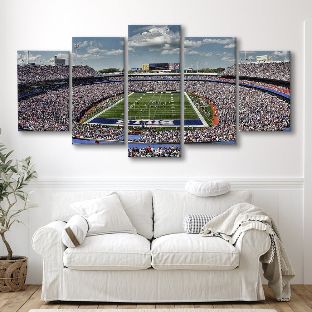 Bills Stadium, Stadium Canvas, Sport Art, Gift for him, 5 Panel, Large Canvas, Canvas Print Wall Art