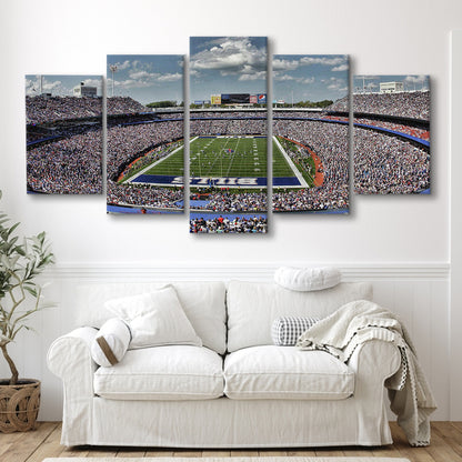 Bills Stadium, Stadium Canvas, Sport Art, Gift for him, 5 Panel, Large Canvas, Canvas Print Wall Art