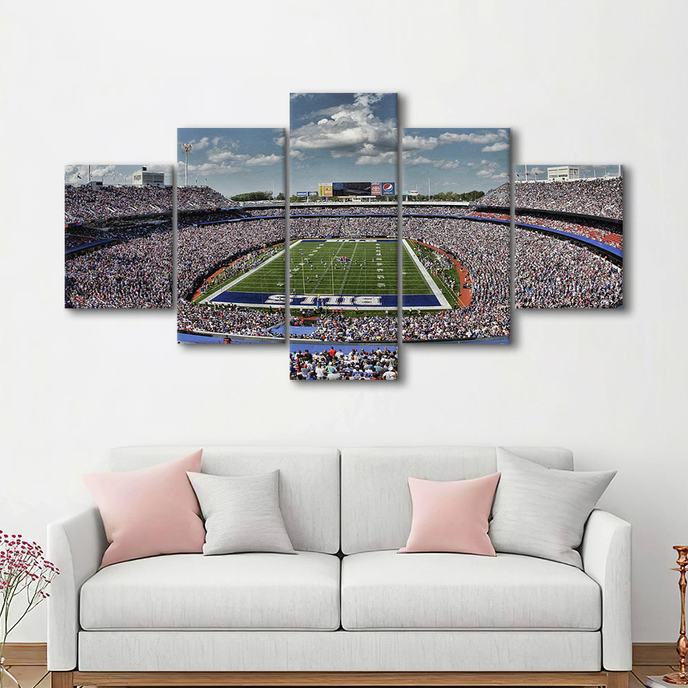 Bills Stadium, Stadium Canvas, Sport Art, Gift for him, 5 Panel, Large Canvas, Canvas Print Wall Art