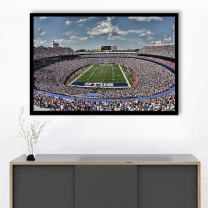 Bills Stadium, Stadium Canvas, Sport Art, Gift for him, Framed Art Print Wall Decor, Picture Framed