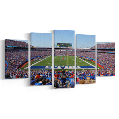 Bills Stadium in New York, Stadium Canvas, Sport Art, Gift for him, 5 Panel, Large Canvas, Canvas Print Wall Art