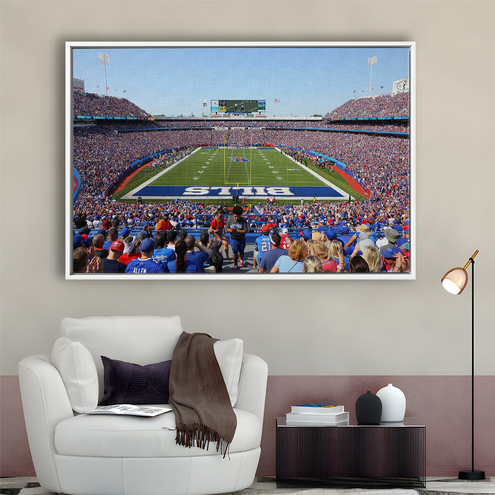 Bills Stadium in New York, Stadium Canvas, Sport Art, Framed Canvas Print Wall Art, Floating Frame