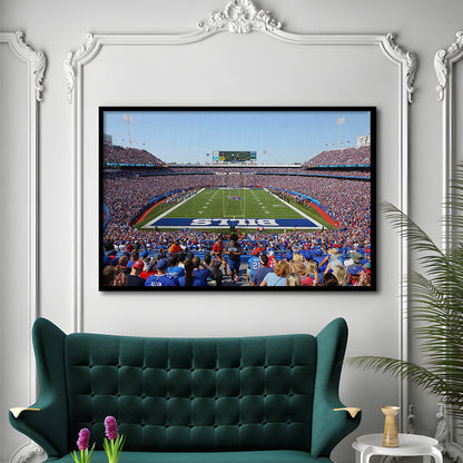 Bills Stadium in New York, Stadium Canvas, Sport Art, Gift for him, Framed Art Print Wall Decor, Picture Framed