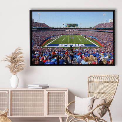 Bills Stadium in New York, Stadium Canvas, Sport Art, Framed Canvas Print Wall Art, Floating Frame