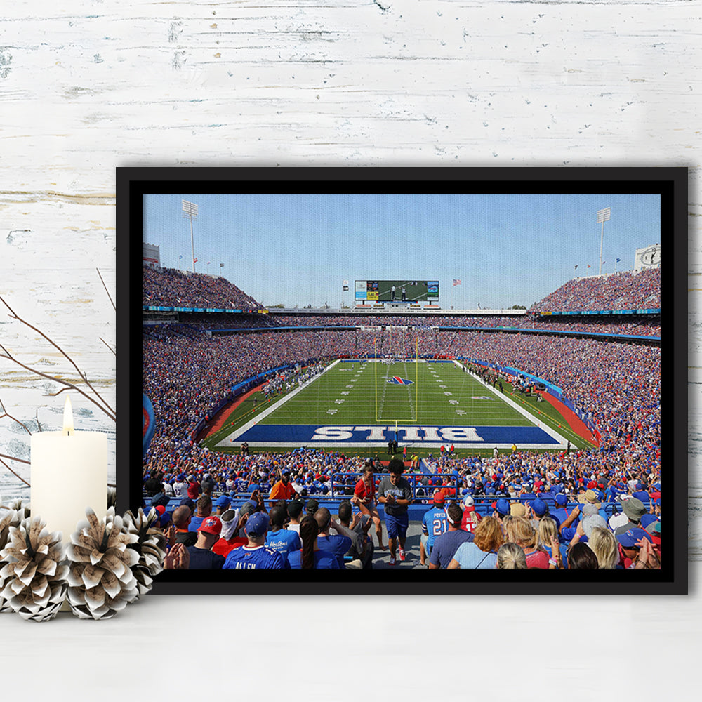 Bills Stadium in New York, Stadium Canvas, Sport Art, Framed Canvas Print Wall Art, Floating Frame