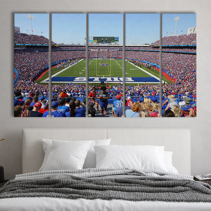 Bills Stadium in New York, Stadium Canvas, Sport Art, 5 Panel B, Extra Large Canvas, Canvas Print Wall Art