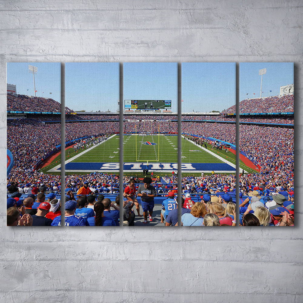 Bills Stadium in New York, Stadium Canvas, Sport Art, 5 Panel B, Extra Large Canvas, Canvas Print Wall Art