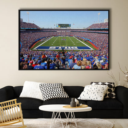 Bills Stadium in New York, Stadium Canvas, Sport Art, Framed Canvas Print Wall Art, Floating Frame