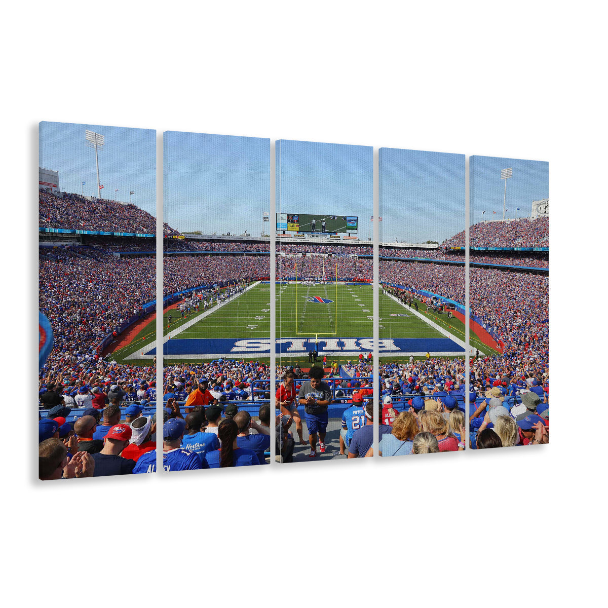 Bills Stadium in New York, Stadium Canvas, Sport Art, 5 Panel B, Extra Large Canvas, Canvas Print Wall Art