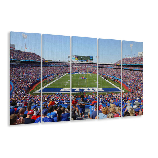 Bills Stadium in New York, Stadium Canvas, Sport Art, 5 Panel B, Extra Large Canvas, Canvas Print Wall Art